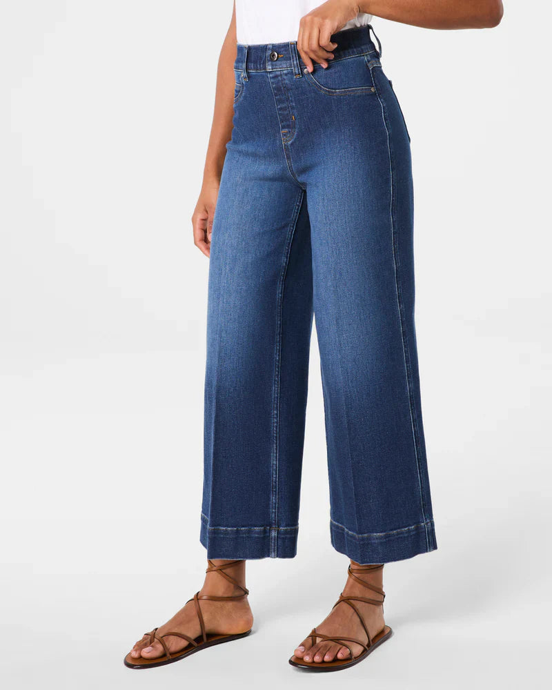 SPANXshape Cropped Wide Leg Jeans