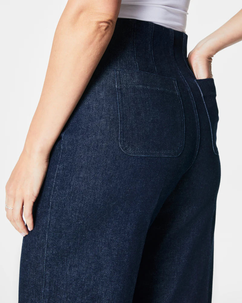 SPANXshape Zero Waistband Cropped Wide Leg Jeans